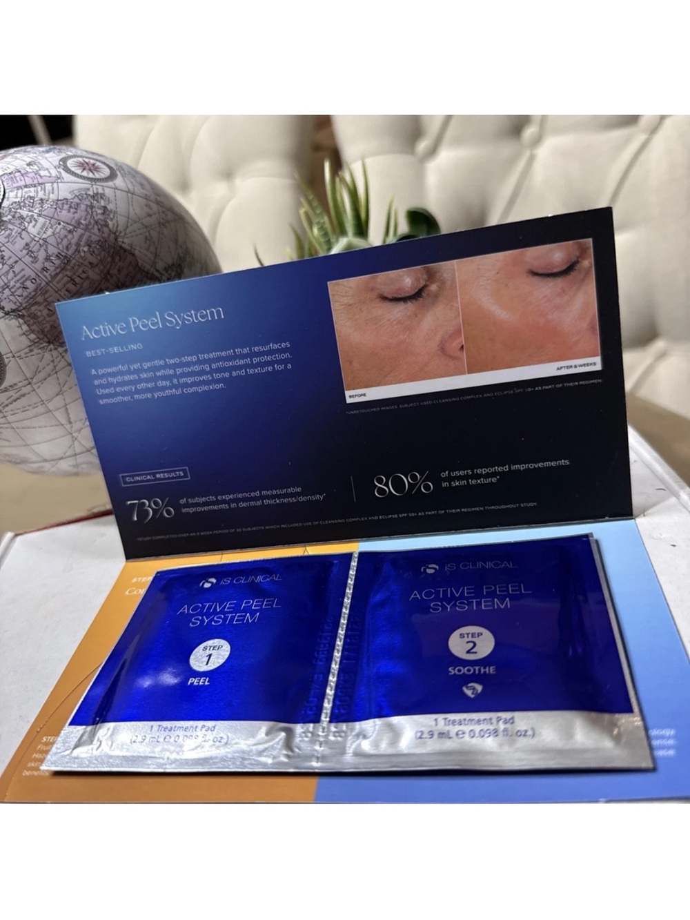 Is Clinical Active Peel System Step 1 & 2 Treatment Pad 2.9 ml Each, As Pictured
